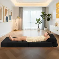 Convertible Sleeper Chair w/ Dual Pillows thumbnail 5