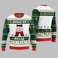 Christmas Ugly Sweater Santa Skull 3D Print Pullover thumbnail 2