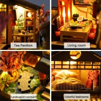 DIY Mini Wooden Dollhouse with Light Kit thumbnail 3