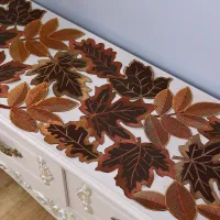 Maple Leaf Embroidery Fall Table Runner thumbnail 1