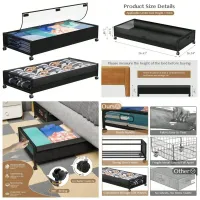 2-Pack Rolling Under Bed Storage Bins thumbnail 5