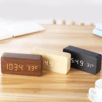 Wooden Digital Alarm Clock with Temperature thumbnail 5