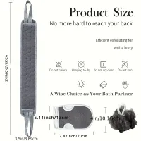 3pc Exfoliating Body Scrubber Set thumbnail 4