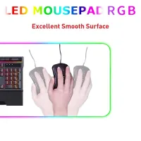 RGB LED Gaming Mouse Pad - XXL Backlit Desk Mat thumbnail 3