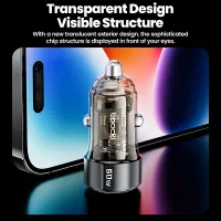 Toocki 60W Fast Car Charger PD thumbnail 5