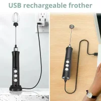 Wireless Rechargeable Milk Frother 3-Speed thumbnail 6