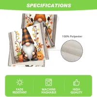 Autumn Plaid Elf Pumpkin Table Runner thumbnail 6