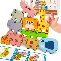 10 Pack Montessori Wooden Animal Blocks thumbnail 1