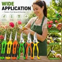 2Pcs Pruning Shears Set Stainless Steel thumbnail 6