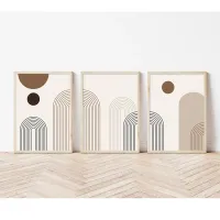 Boho Arch Canvas Wall Art 3-Piece Set thumbnail 3