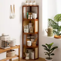 Bamboo Corner Spice Rack Organizer thumbnail 2
