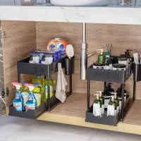 2-Tier Sliding Under Sink Organizer thumbnail 5
