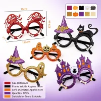 5Pcs Halloween Novelty Eyeglasses Set thumbnail 4