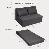 Convertible Sleeper Chair - Grey thumbnail 2