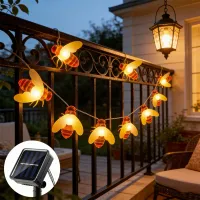 Solar Bee String Lights - Outdoor Decor thumbnail 1