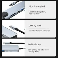 8-in-1 USB C Hub Docking Station thumbnail 5