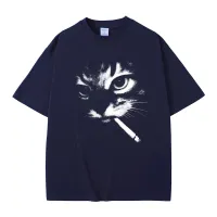 Smoking Cat Meme Vintage T-Shirt thumbnail 3