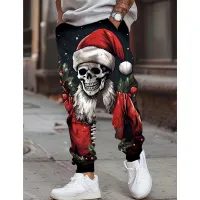 Skull Graphic Sweatpants for Men thumbnail 3