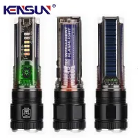 Solar USB Rechargeable LED Flashlight thumbnail 1