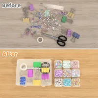 Bead Organizer Box 31Pcs Small Bead Organizers Storage Plastic Cases Mini Clear Bead Storage Containers Boxes with Hinged Lid thumbnail 6
