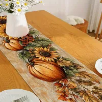 Autumn Pumpkin Sunflower Table Runner thumbnail 4