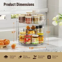 2-Tier Stackable Lazy Susan Organizer thumbnail 3