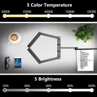 24W Double Head LED Desk Lamp with Clip thumbnail 2