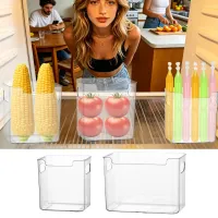 Clear Stackable Fridge Organizer Bins thumbnail 1