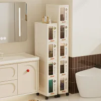 Slim Storage Cabinet with Drawers thumbnail 2