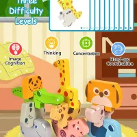 10 Pack Montessori Wooden Animal Blocks thumbnail 2