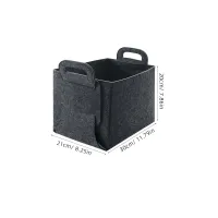 Medium Grey Felt Storage Basket thumbnail 5
