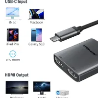 Lemorele Dual HDMI 4K USB C Hub thumbnail 4