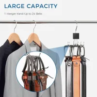 6 Hook Rotating Belt & Tie Hanger thumbnail 5