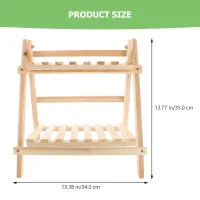 Brown Wood Desktop Storage Rack thumbnail 3