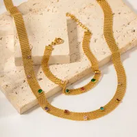 Gold Plated Crystal Choker Necklace thumbnail 3