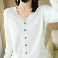 Andy Cashmere V-Neck Cardigan thumbnail 5