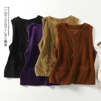Women's Vintage Corduroy Vest Coat thumbnail 2