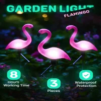 Solar Flamingo Pathway Lights thumbnail 3