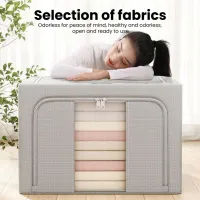Zippered Foldable Clothes Storage Box thumbnail 1