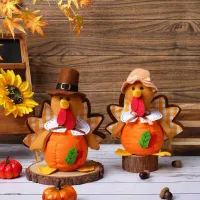 Thanksgiving Plush Turkey Figurine thumbnail 2