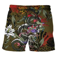 Chinese Dragon 3D Print Swim Trunks thumbnail 5