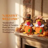 Thanksgiving Plush Turkey Figurine thumbnail 6