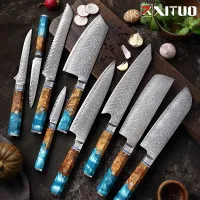 Japanese 67-Layer Damascus Knife Set thumbnail 1