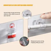No Drill Curtain Rod Brackets thumbnail 3