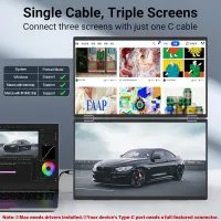 15.6" Portable Dual Monitor 1080P IPS thumbnail 2