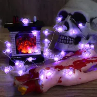 Purple Bat LED Copper Wire String Lights thumbnail 3