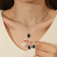Feng Shui Drop Necklace & Earrings Two Piece Set thumbnail 2