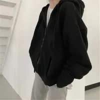 Loose Zip Up Hoodie - Korean Streetwear thumbnail 5