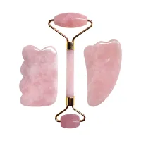 Rose Quartz Gua Sha Roller Set thumbnail 4