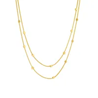 Double Layer Square Block Titanium Necklace thumbnail 5